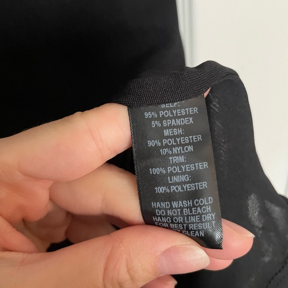 Lulu’s Pleated Fringe Sleeve Bodycon Little Black Dress With Sheer Sleeves Small - Picture 5 of 6